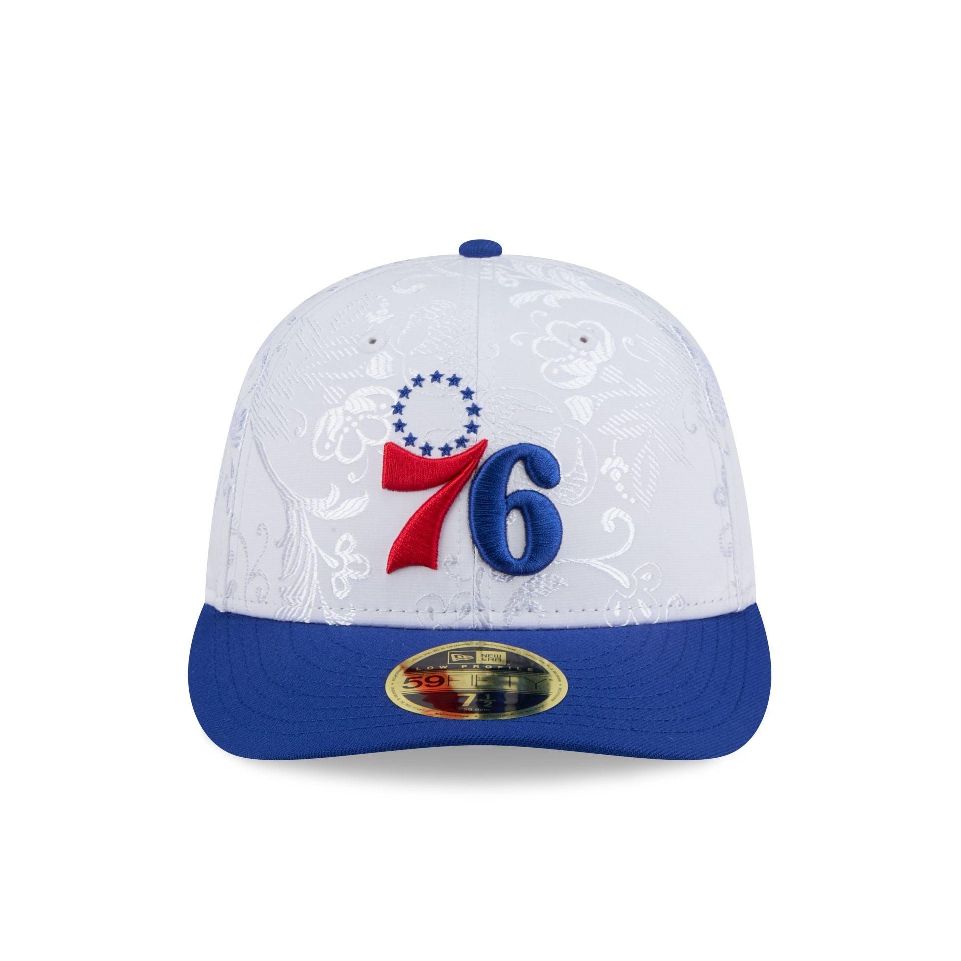 Philadelphia 76ers Floral Shine Low Profile 59FIFTY Fitted Hat Male Product Image