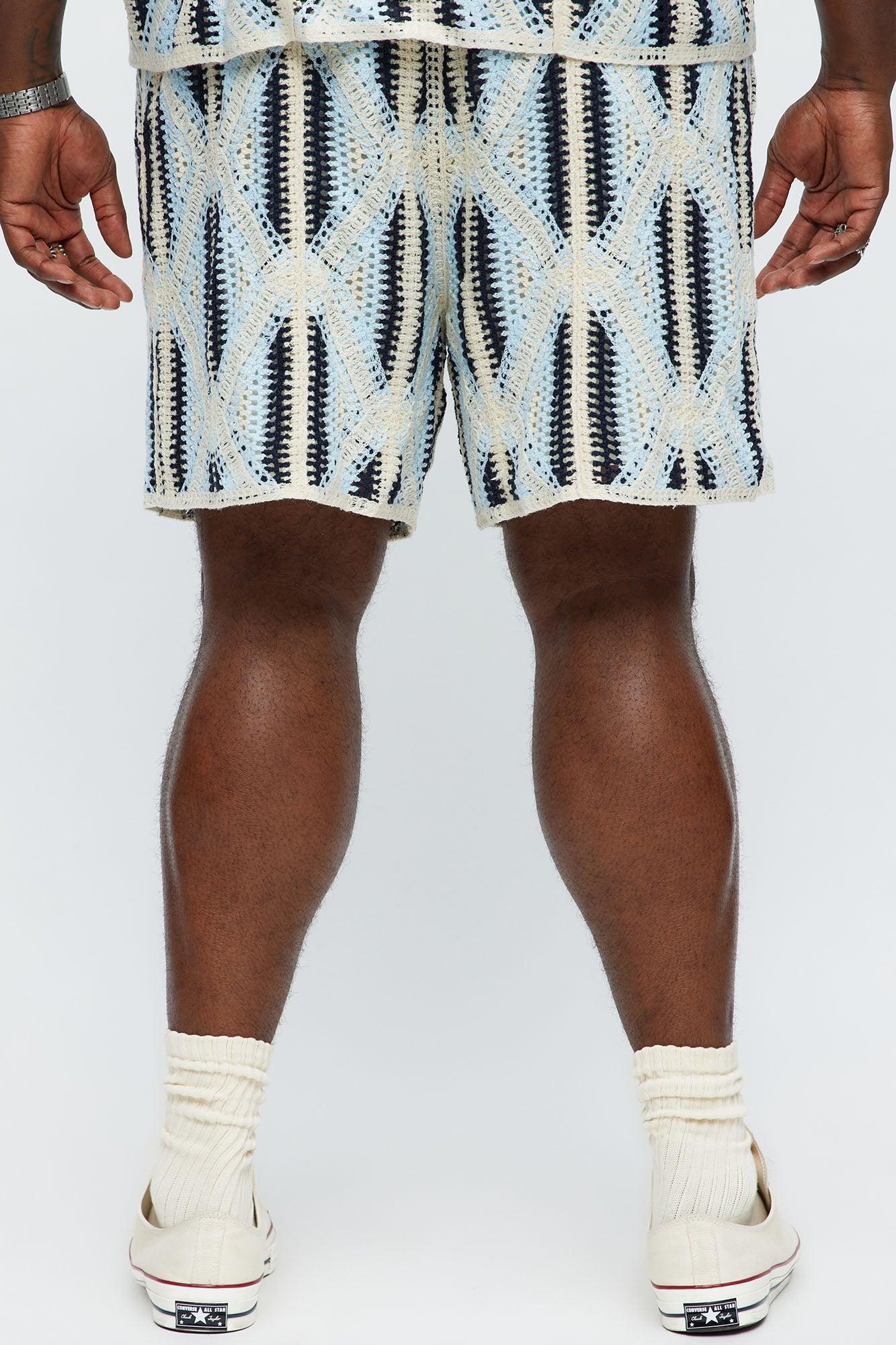 Triangles Knit Short - Blue/combo Male Product Image