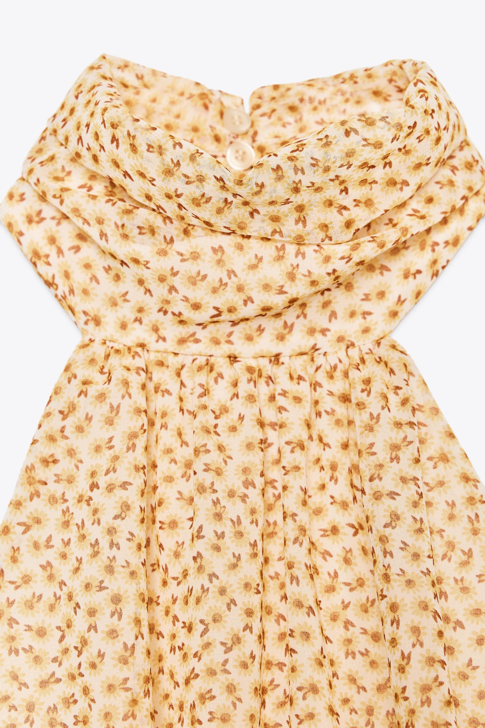 FLORAL PRINT RUFFLE MINI DRESS Product Image