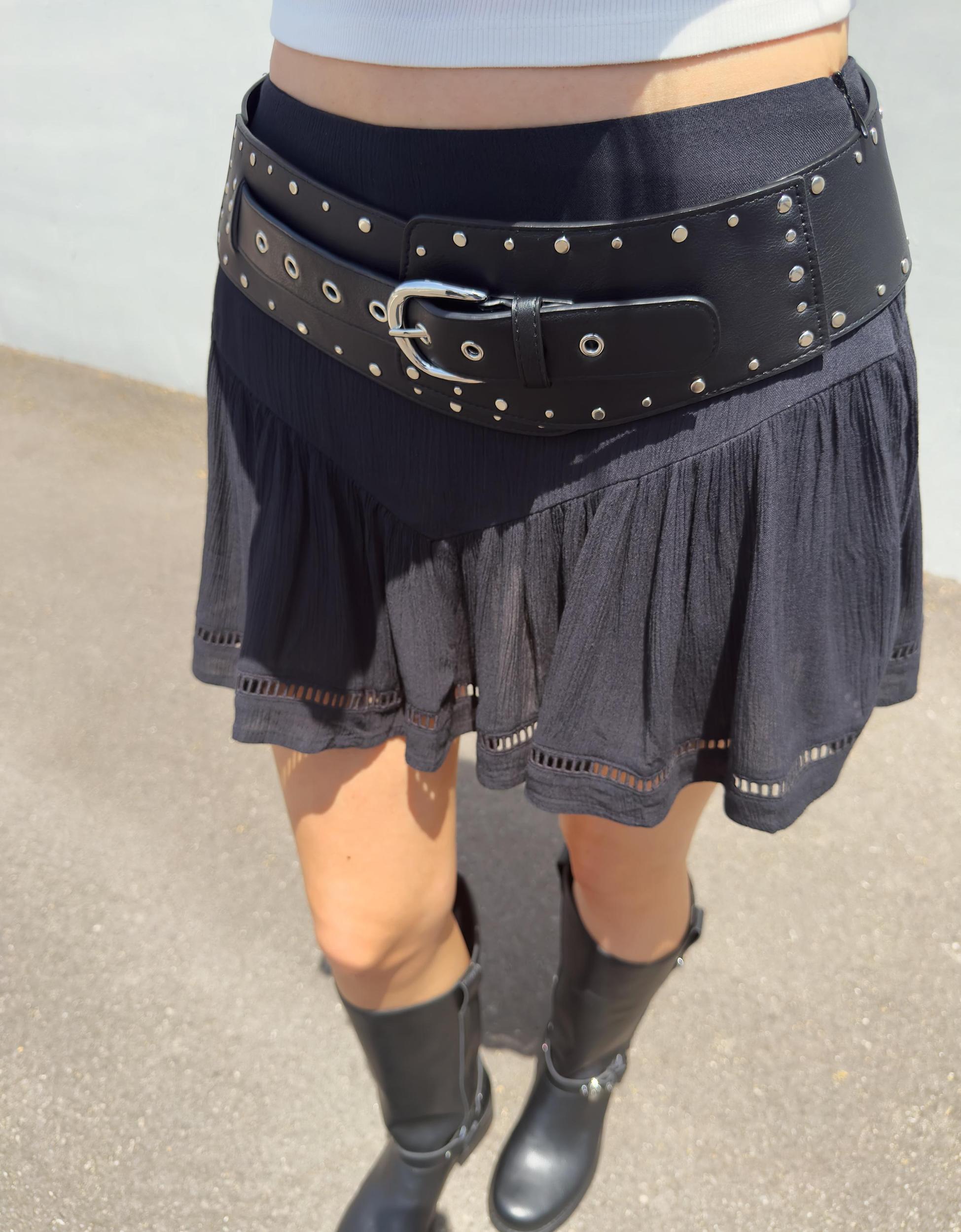 Textured mini skirt Product Image