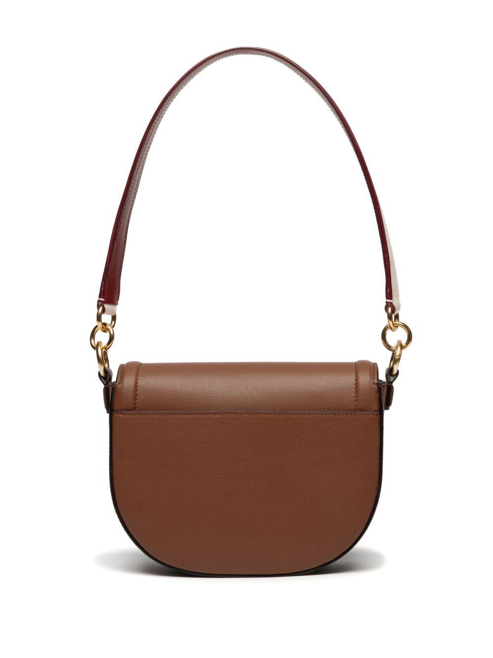 logo-stamp leather shoulder bag Product Image