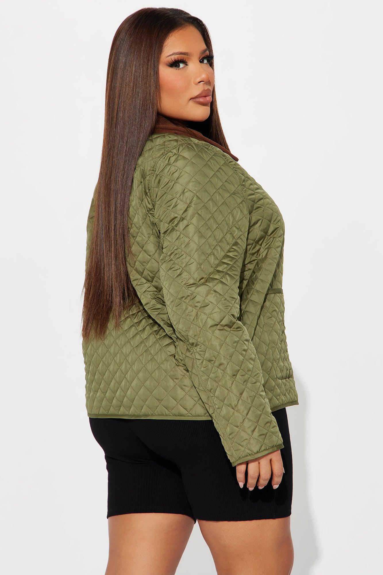 Lissette Quilted Jacket - Olive Product Image