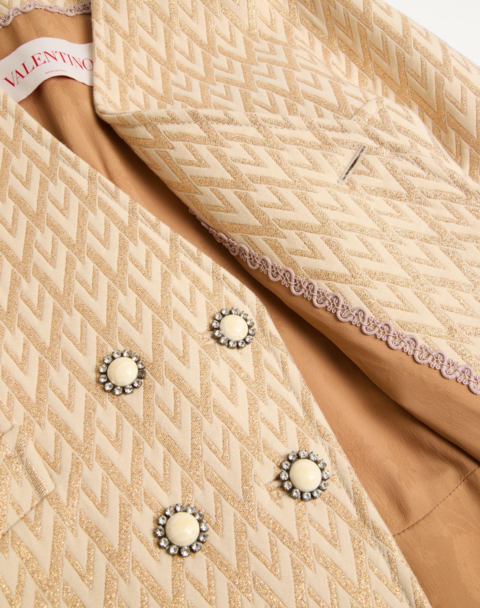 Lurex Jacquard Toute La V Coat  Product Image