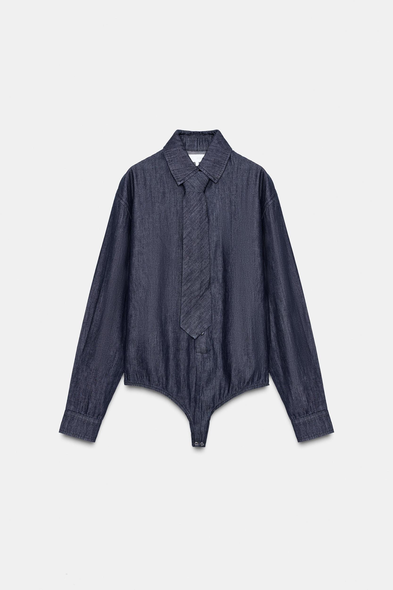 TRF DENIM TIE BODYSUIT Product Image