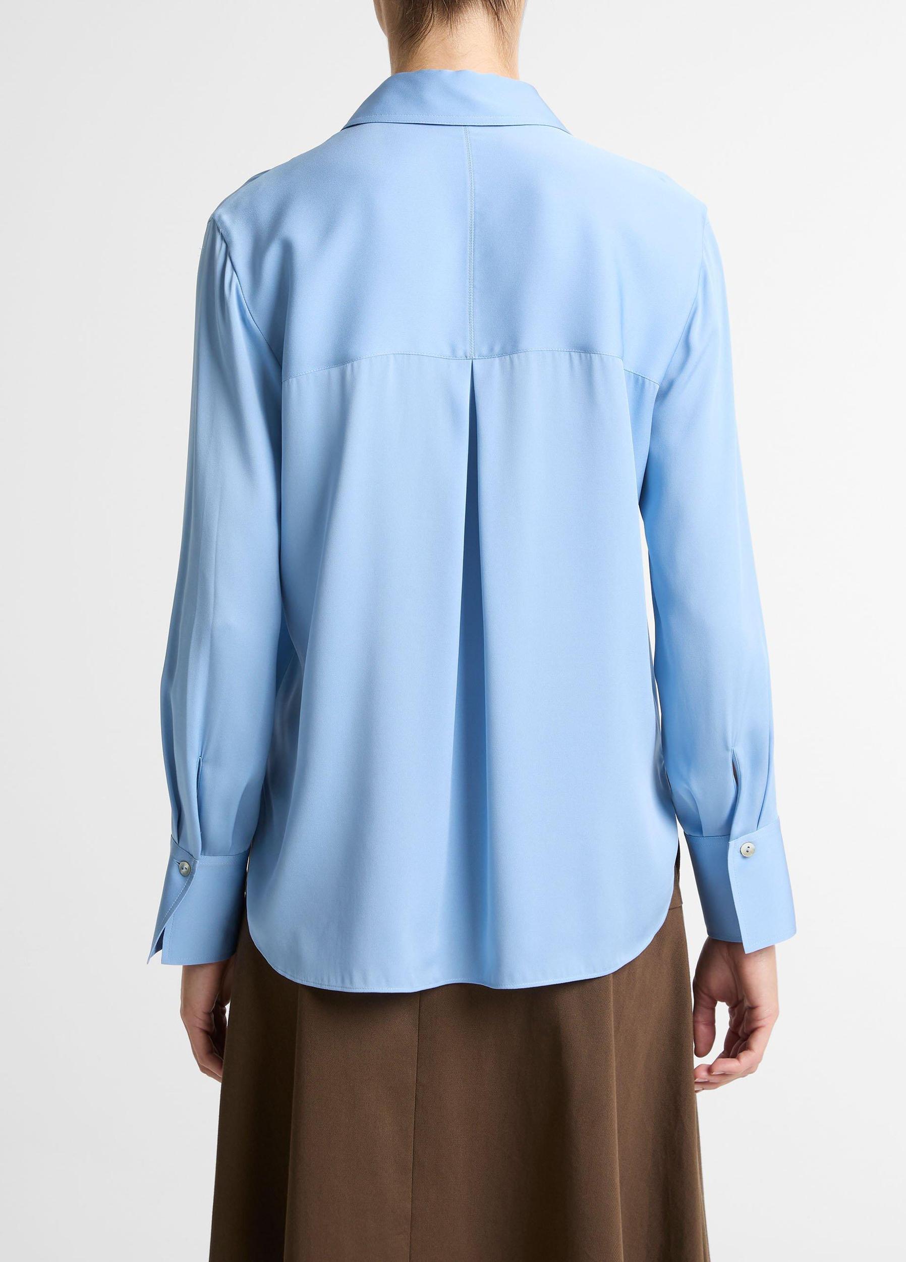 Stretch-Silk Button-Front Blouse Product Image