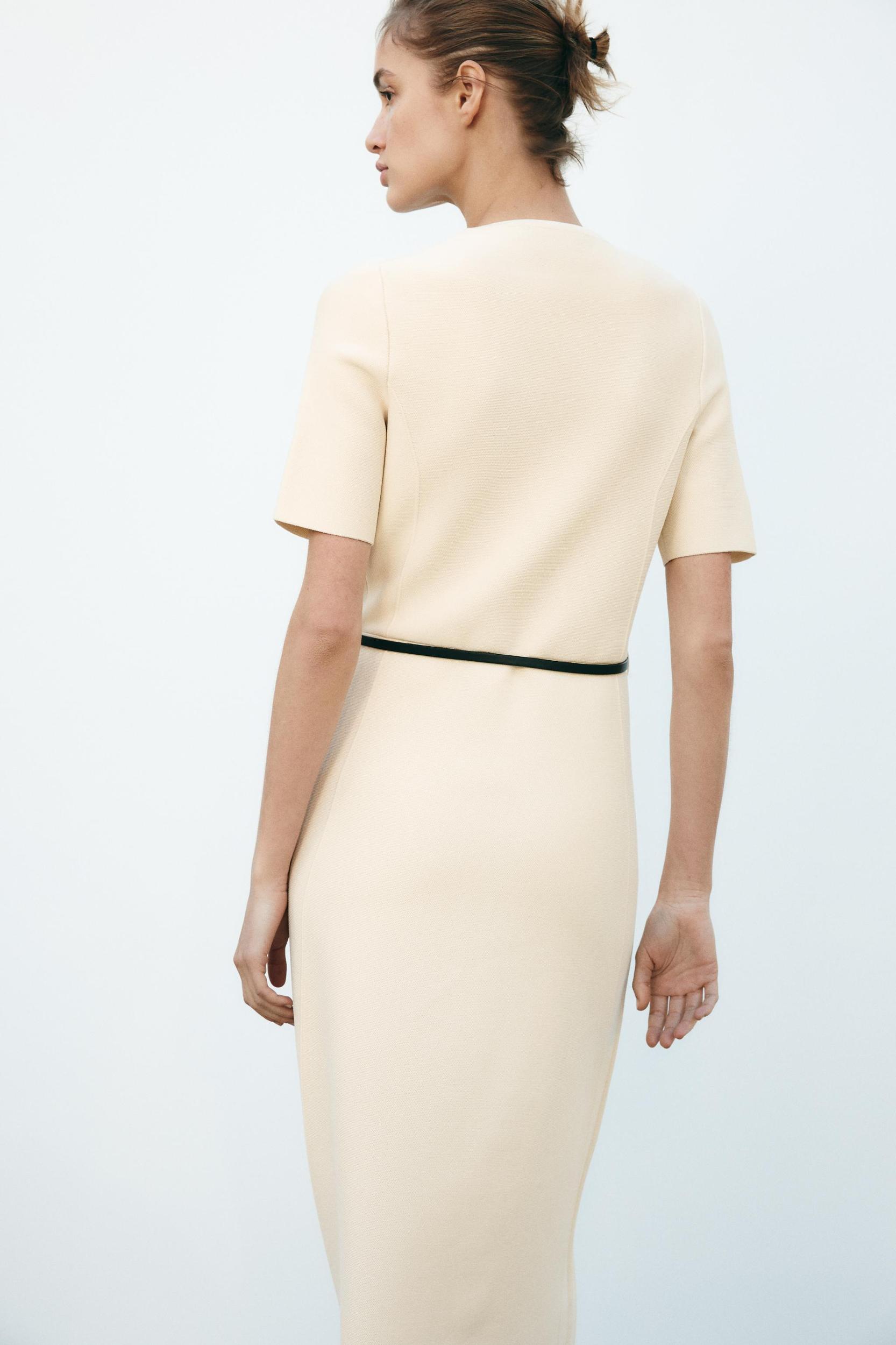 BELTED MIDI DRESS Product Image