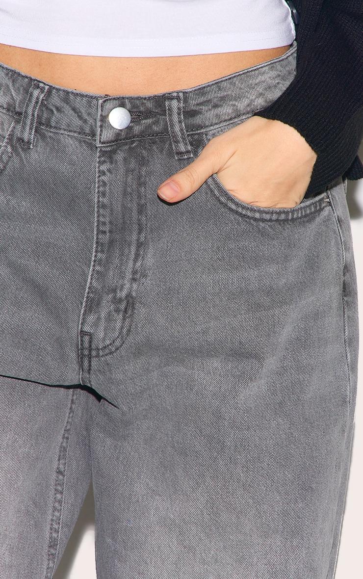 Grey Turn Up Hem Jeans Product Image