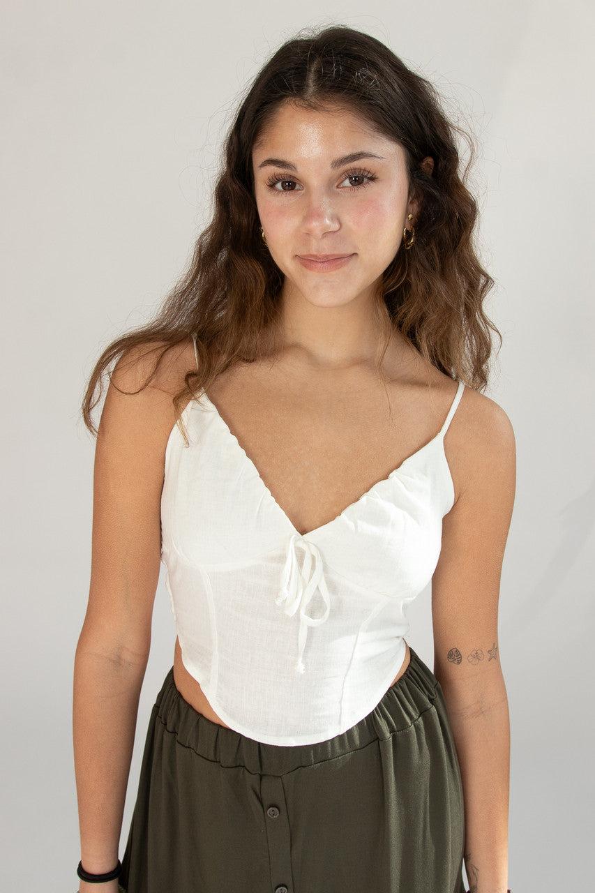 Linen Tie Front Cami Product Image