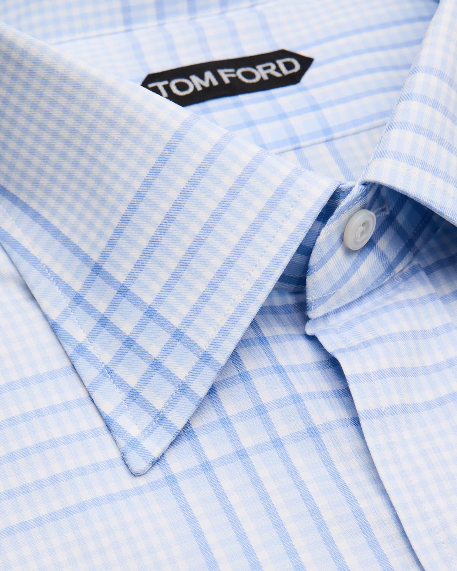 Men's Bicolor Check Cotton Sport Shirt Product Image