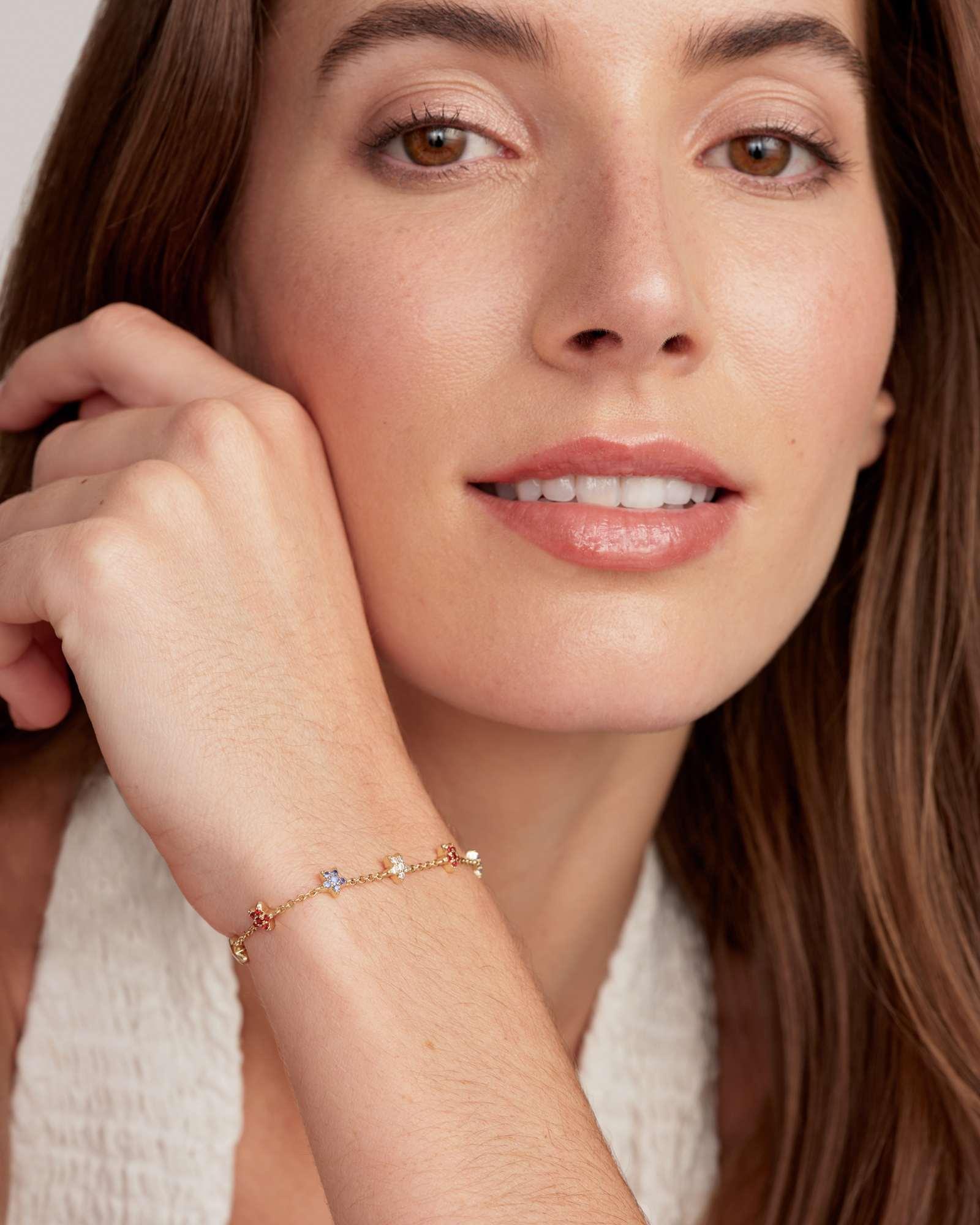 Sierra Star Gold Crystal Delicate Chain Bracelet Product Image