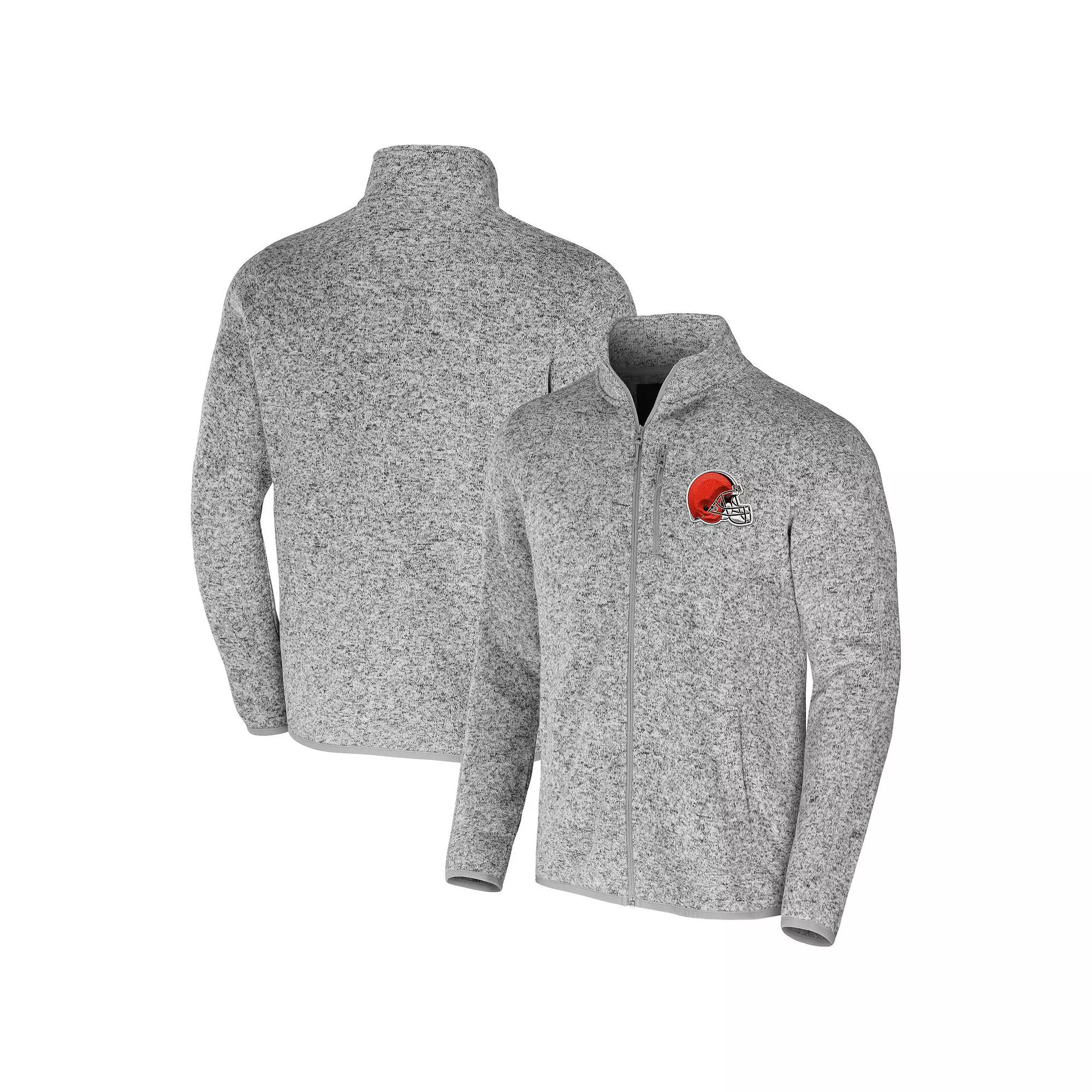 Men's NFL x Darius Rucker Collection by Fanatics Heather Gray Cleveland Browns Fleece Full-Zip Jacket,  Product Image