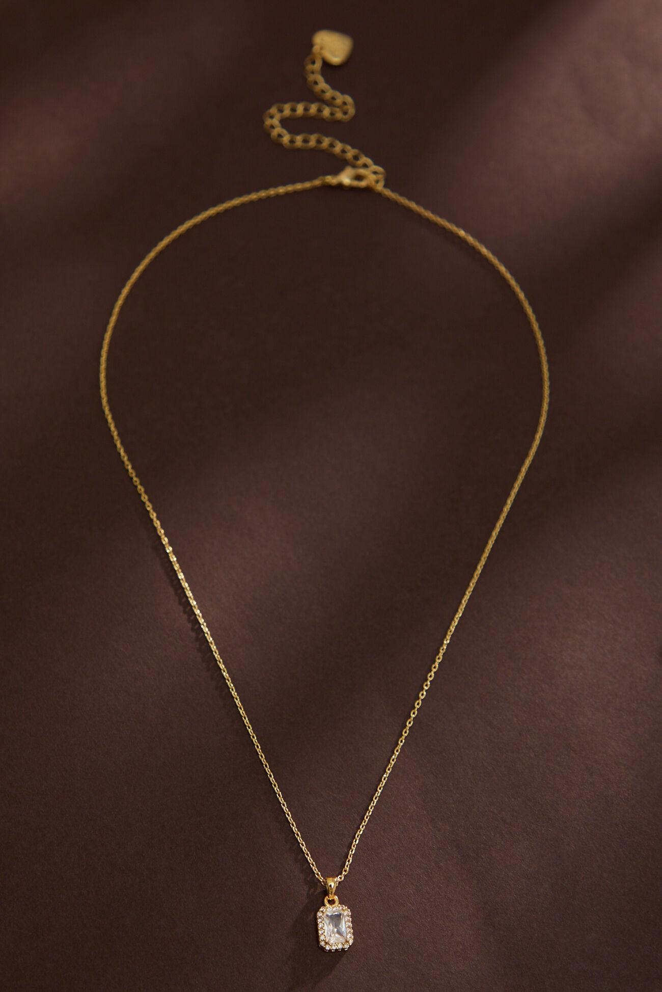 18K Gold Radiant Charm Necklace Product Image