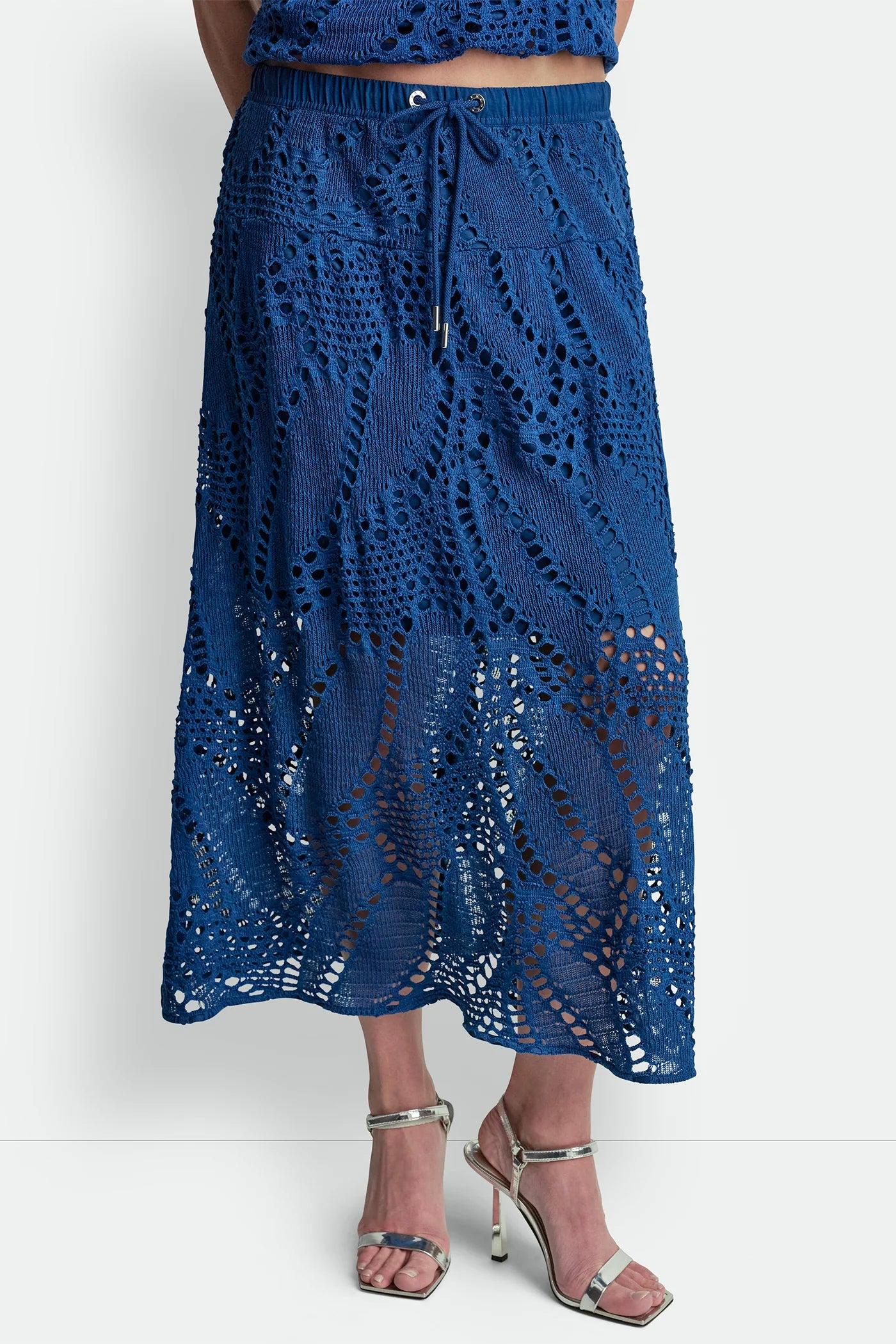 CROCHET LEAF MIDI SKIRT Product Image