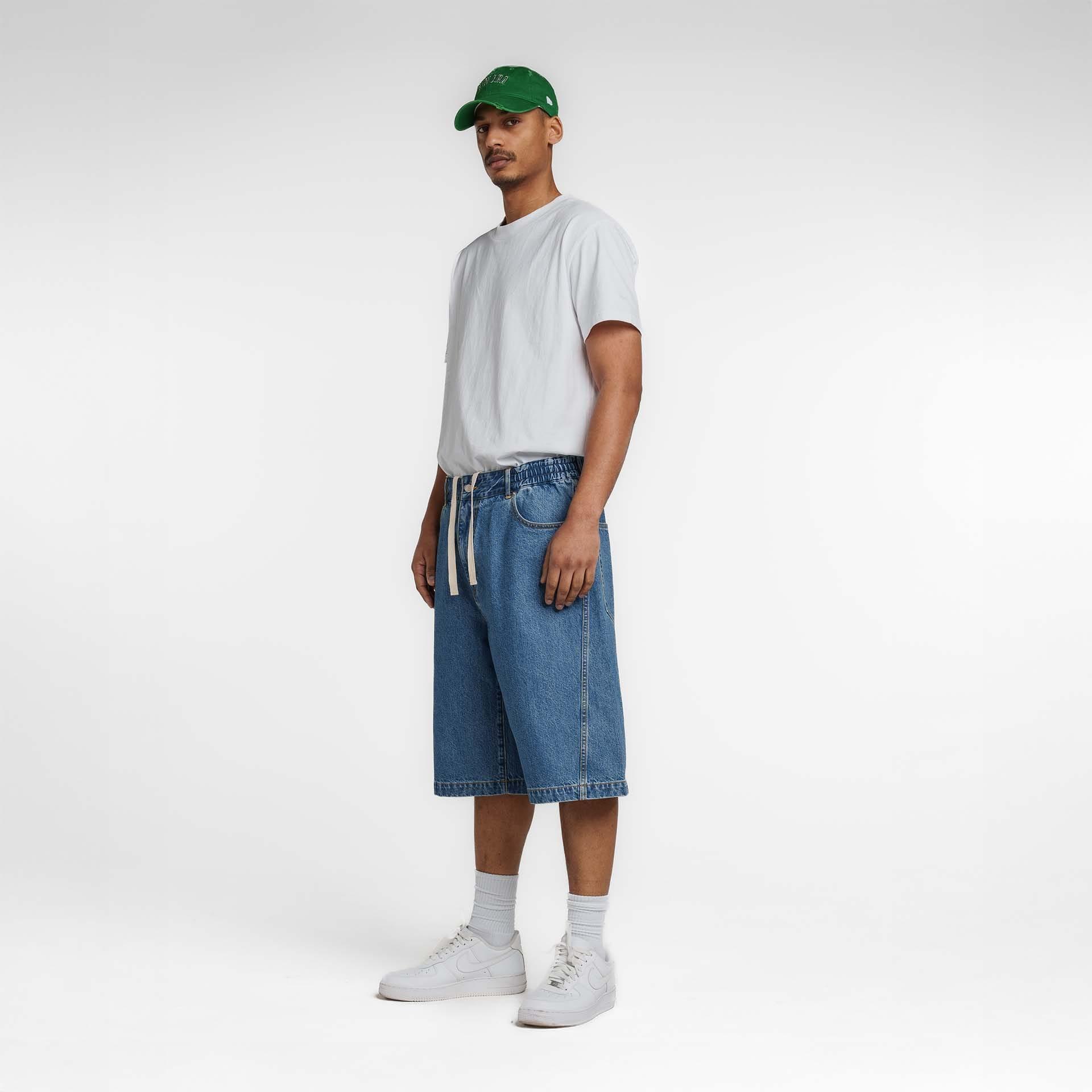 New Era Branded Warehouse Navy Jean Shorts Male Product Image
