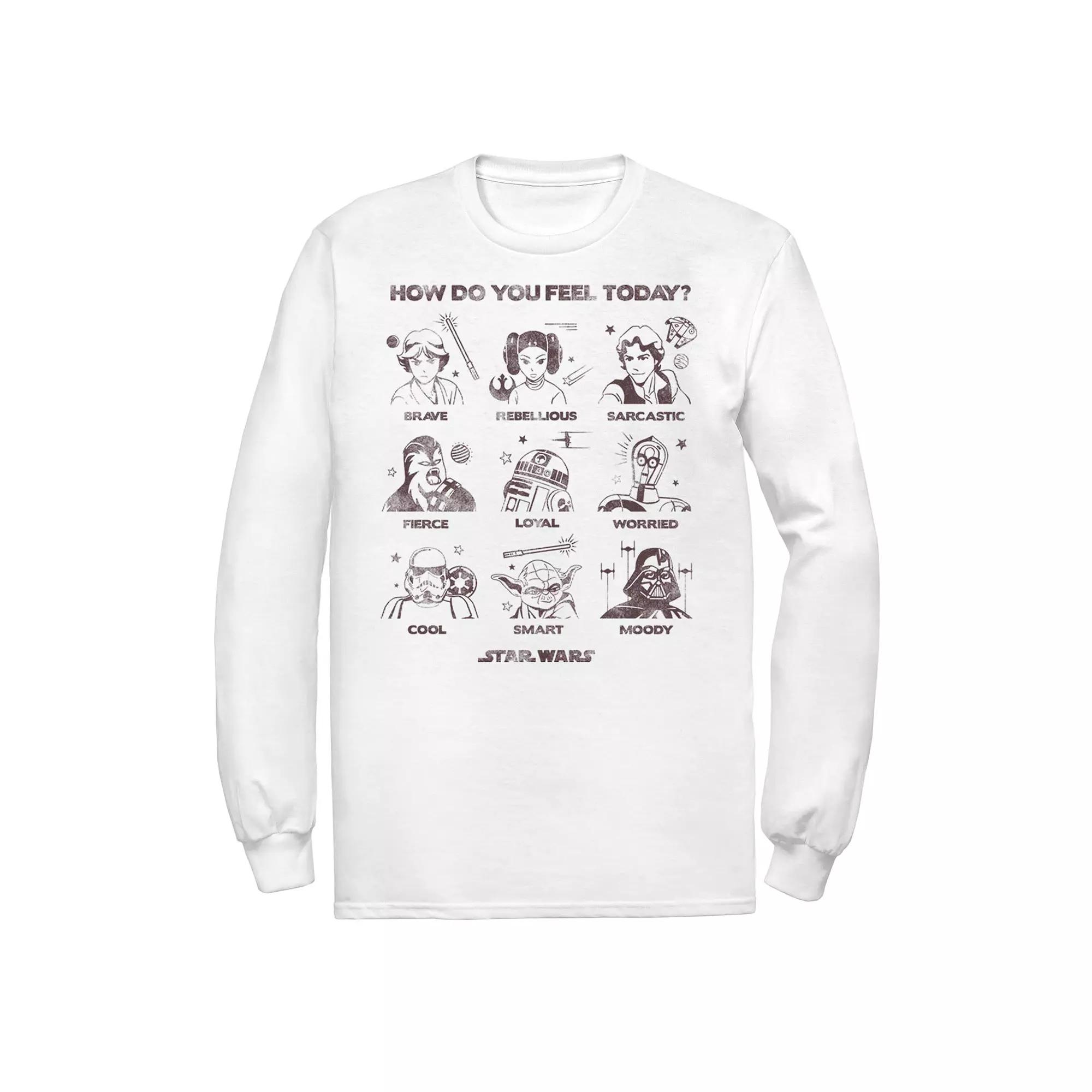 Men's Star Wars Feelings Group Poster Tee, Size: Small, White Product Image