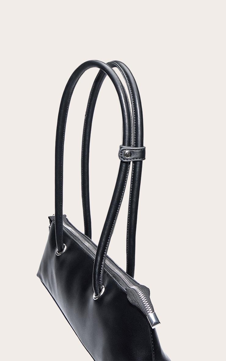 Black Elongated Handle Shoulder Bag Product Image
