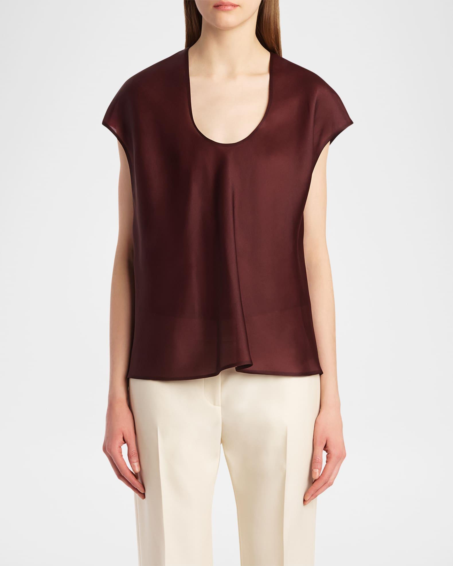 Barbo Silk Scoop-Neck Top Product Image