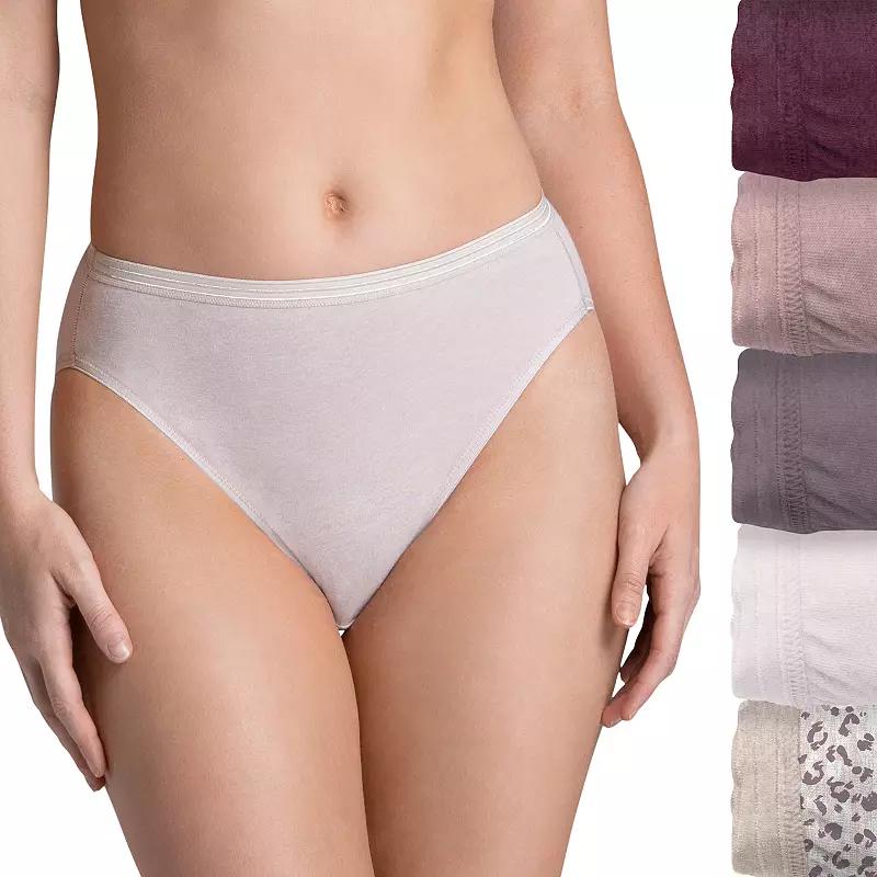 Women's Fruit of the Loom® Ultra Soft 5-pack Hi-Cut Panty Set 5DUSKHC,  Product Image