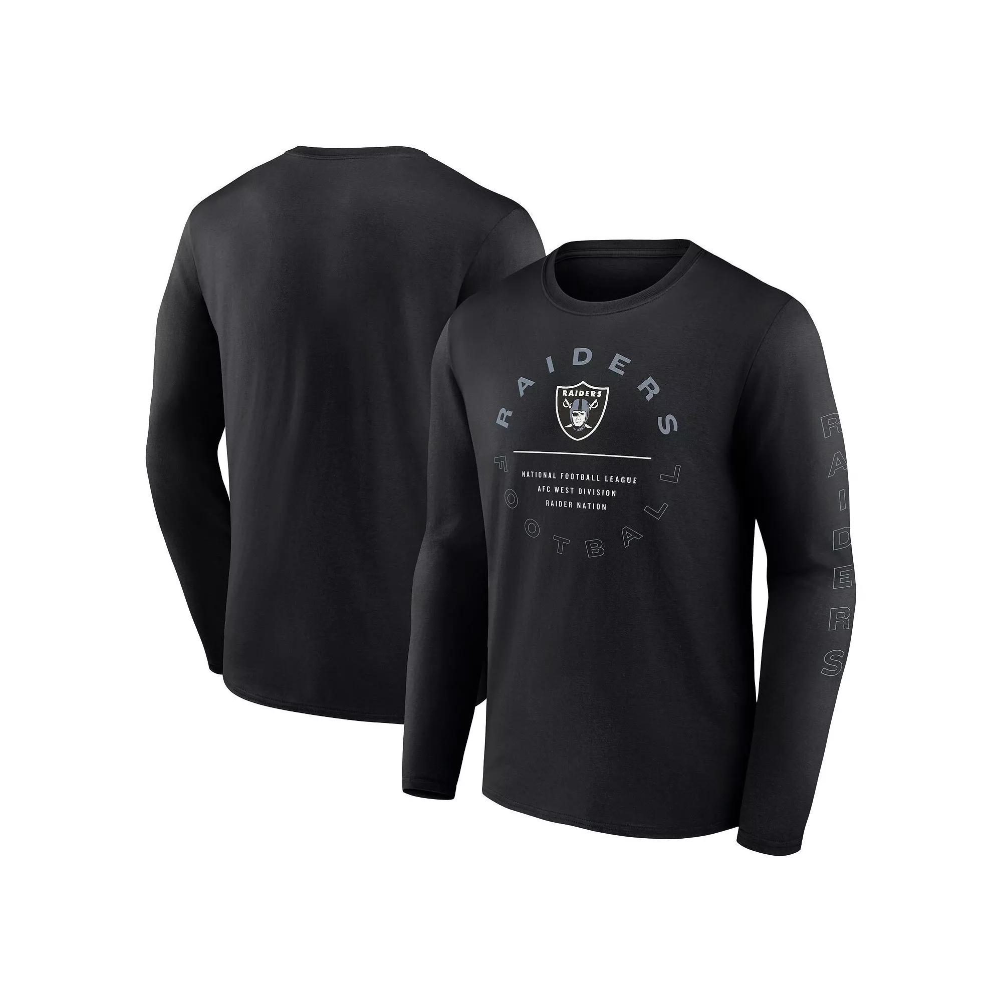 Men's Fanatics Black Las Vegas Raiders Stat Sheet Long Sleeve T-Shirt,  Product Image