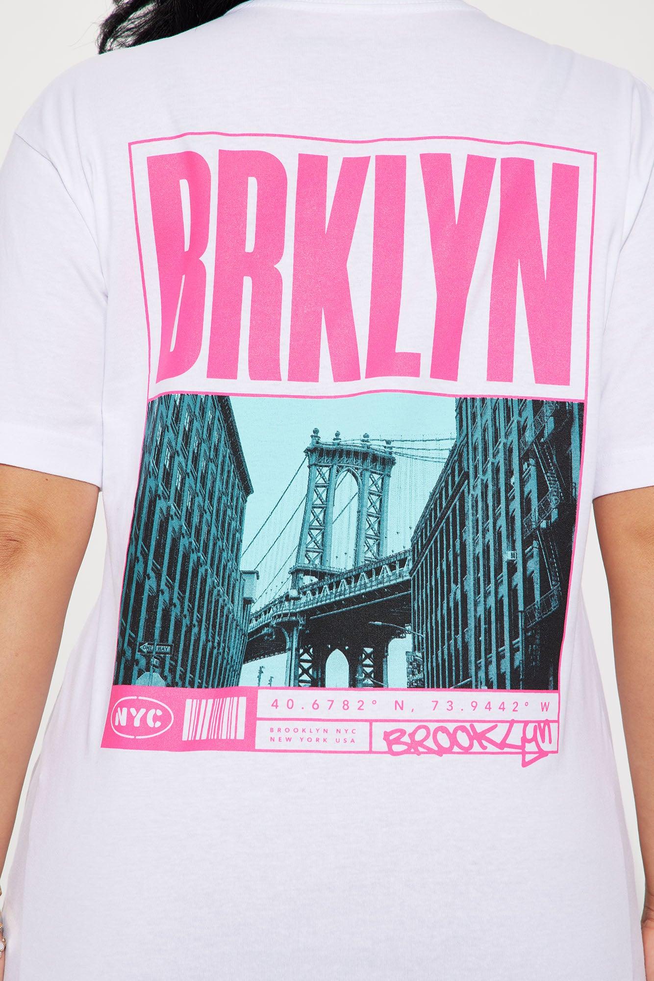 Brooklyn Front And Back Graphic Tee - White Product Image