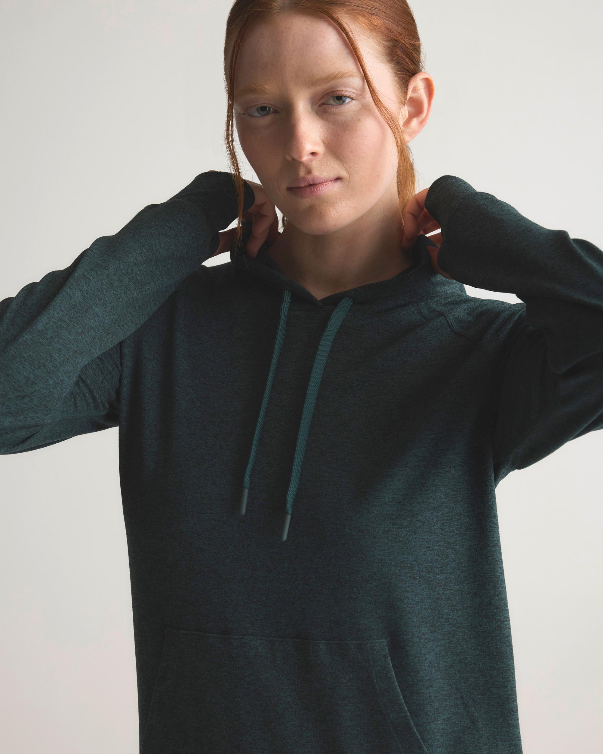 Quince | Women's Super Soft Performance Pullover Hoodie Flowknit Activewear, Size XS, Recycled Polyester Product Image