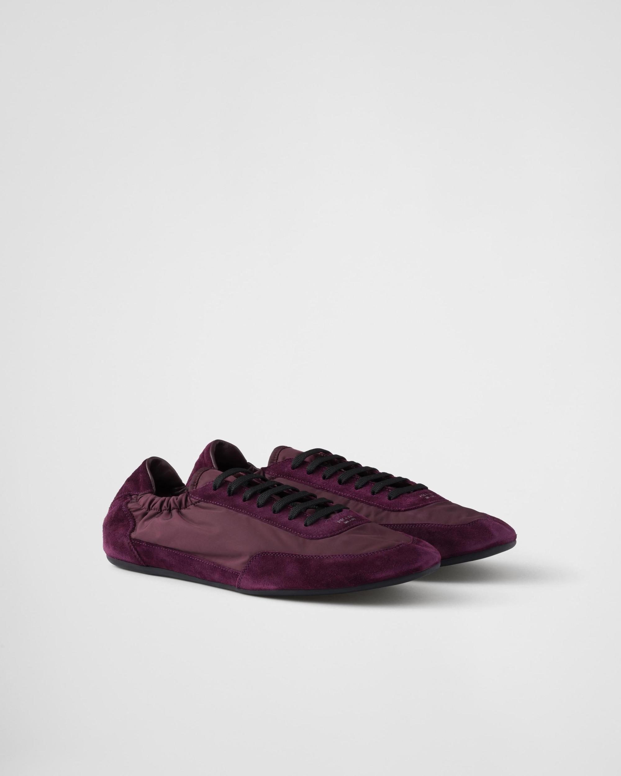 Collapse Re-Nylon and suede elasticized sneakers Product Image