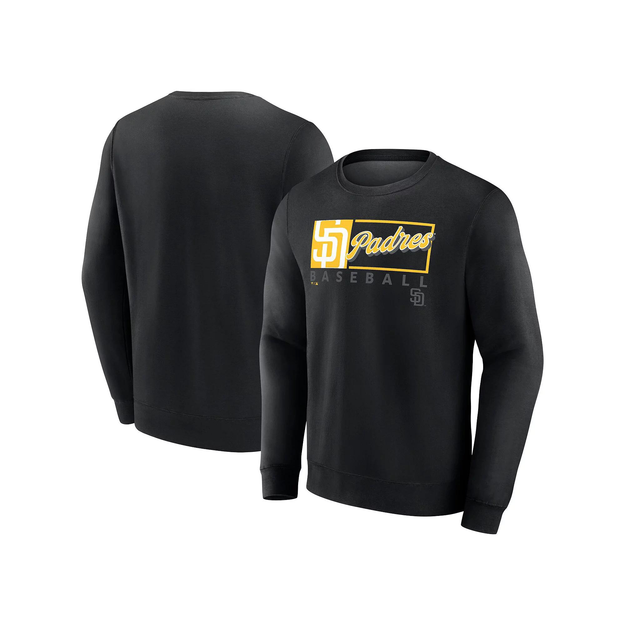 Men's Fanatics Black Miami Marlins Focus Fleece Pullover Sweatshirt,  Product Image