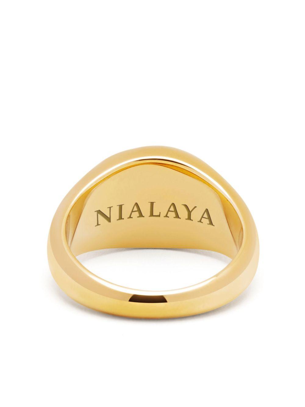 tiger-eye engraved signet ring Product Image