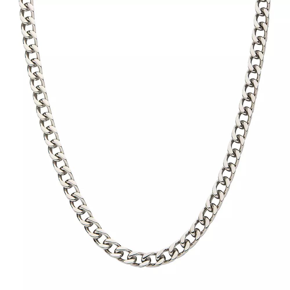 Men's Silver Tone Franco Chain Necklace, Size: 22" Product Image