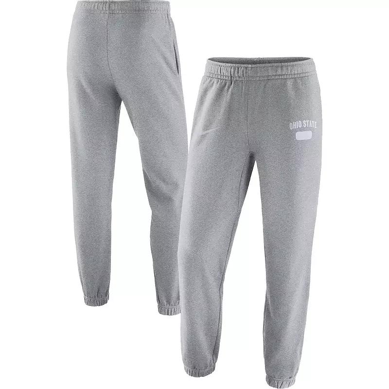 Men's Nike Heathered Gray Ohio State Buckeyes Saturday Fleece Pants, Size: 2XL, Grey Product Image