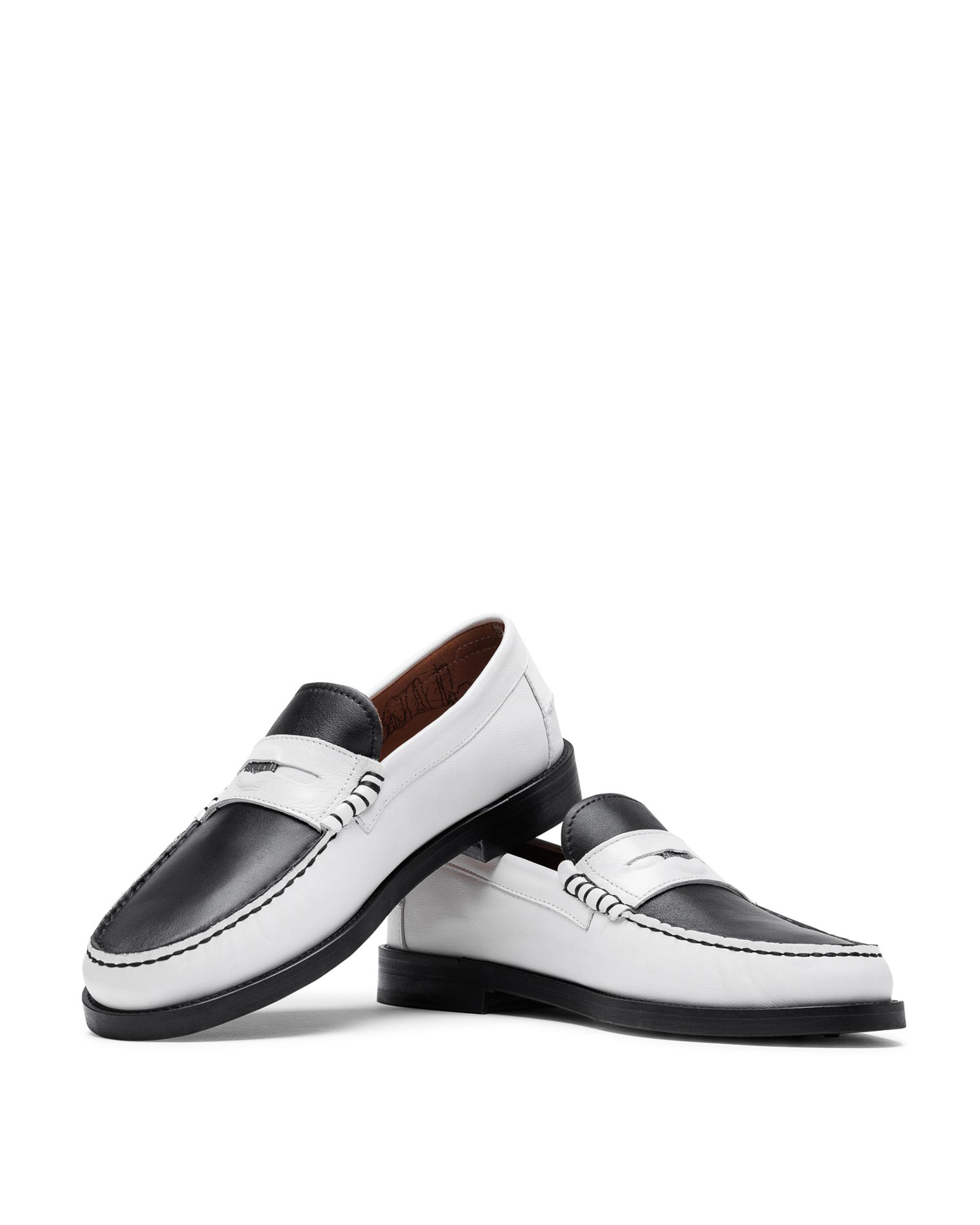 Riviera White/Black Leather Product Image