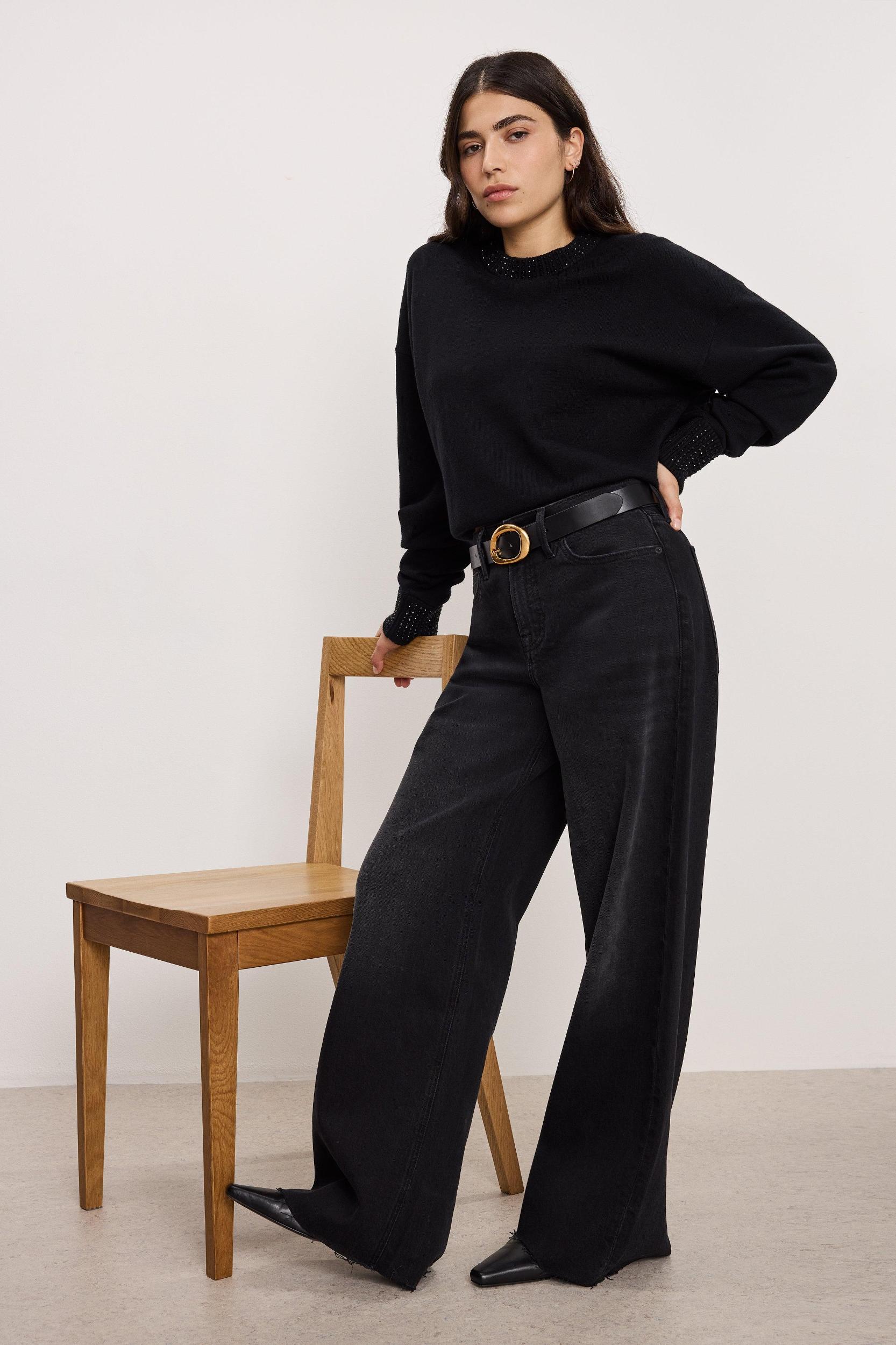 GOOD EASE PETITE RELAXED JEANS | BLACK324 Product Image