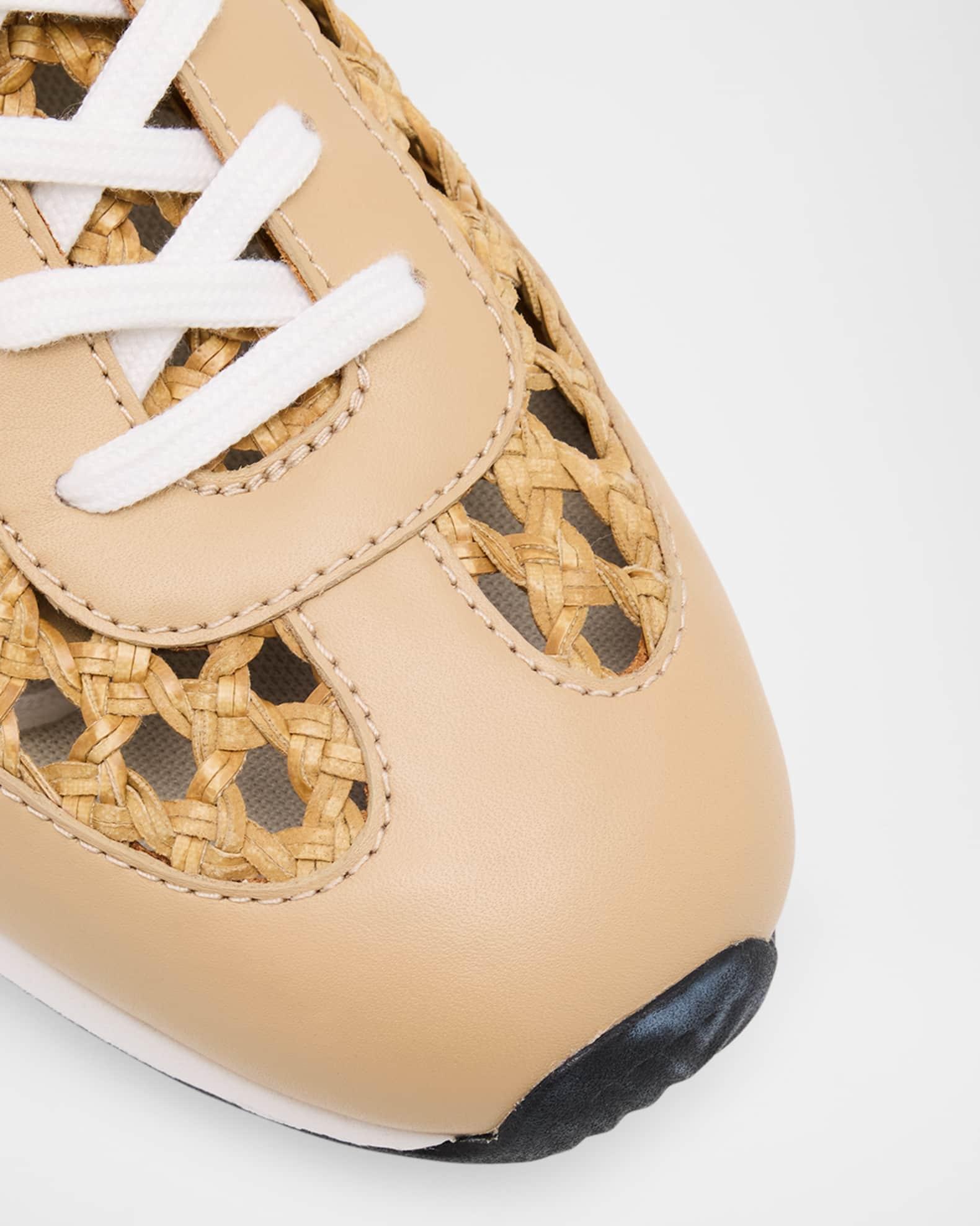 Retro Runner Slim Raffia Sneakers Product Image