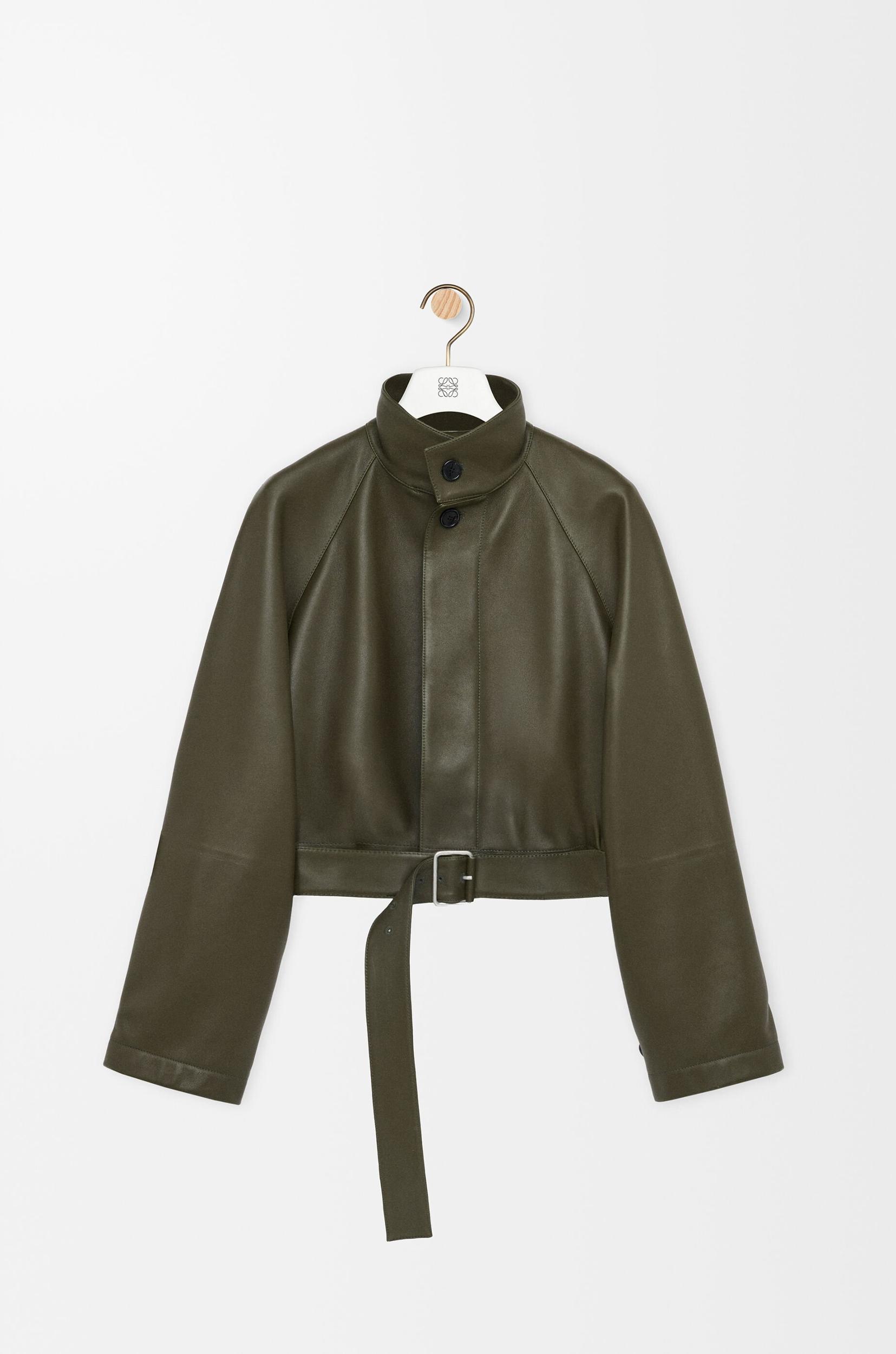 Short trench in nappa lambskin Product Image