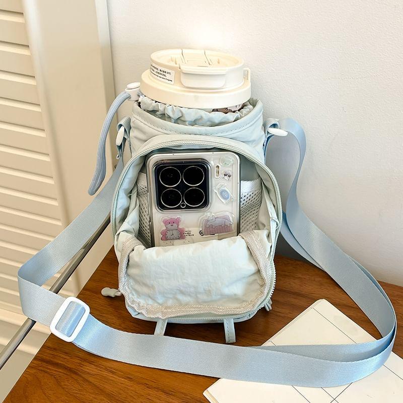 Plain Bow Accent Nylon Crossbody Bag Product Image