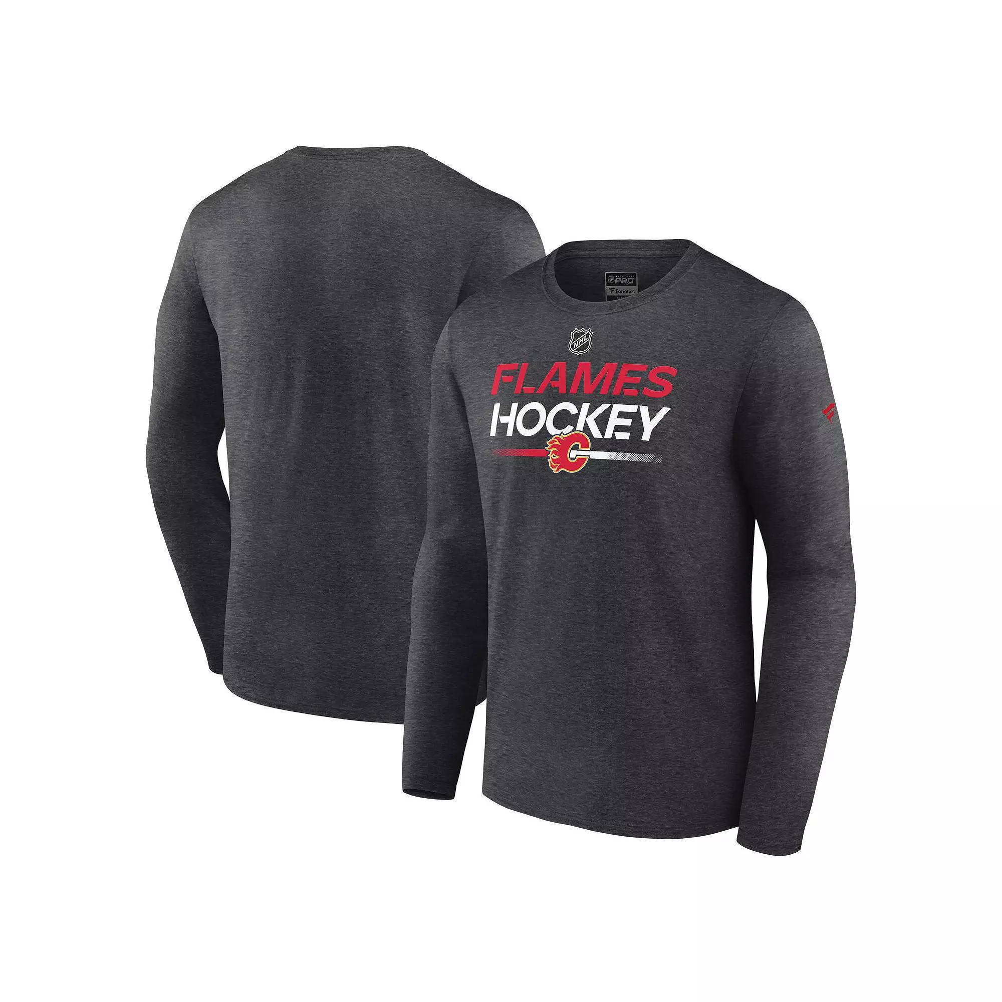 Men's Fanatics Navy Columbus Blue Jackets Authentic Pro Secondary Long Sleeve T-Shirt,  Product Image