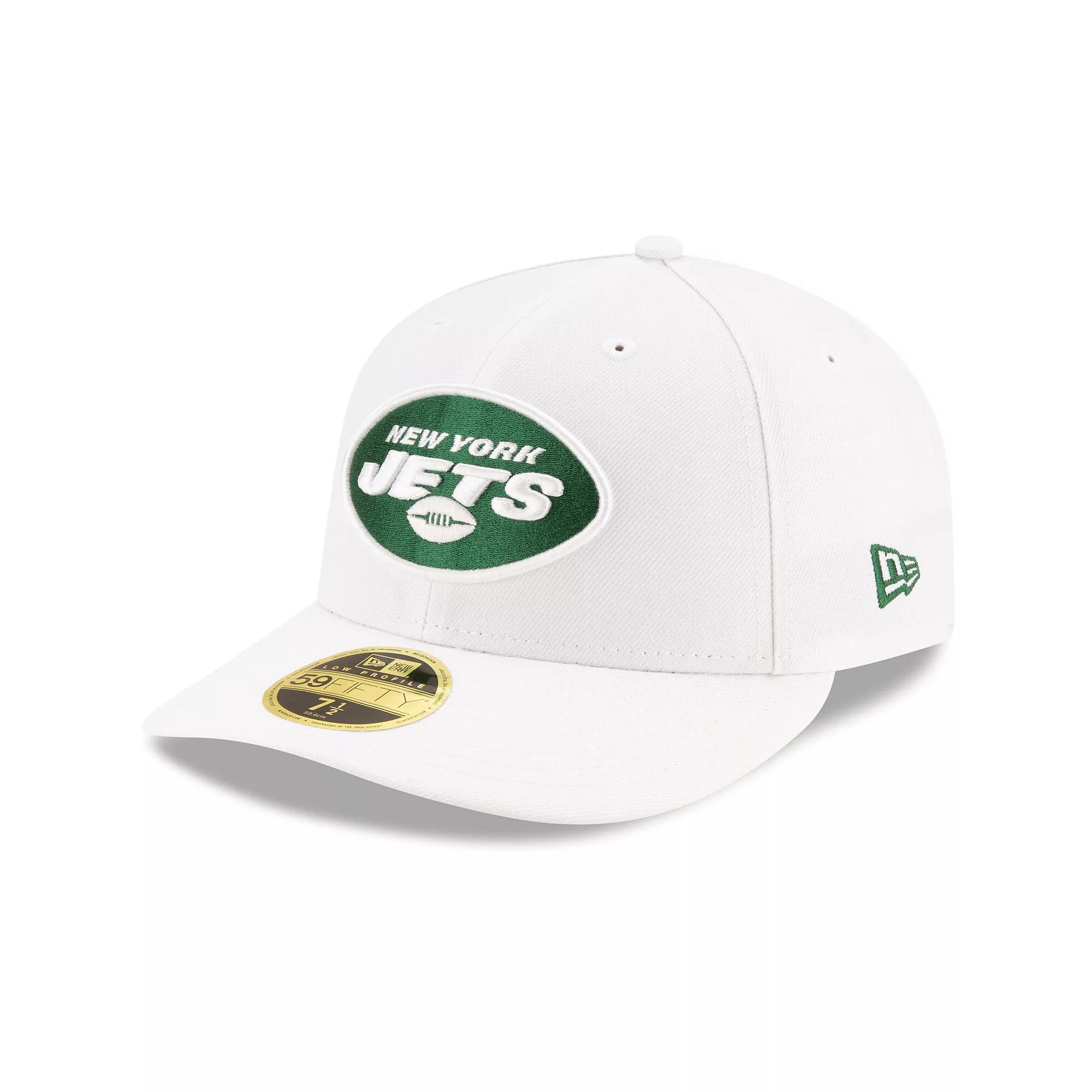Men's New Era White New York Jets Omaha Low Profile 59FIFTY Fitted Hat,  Product Image