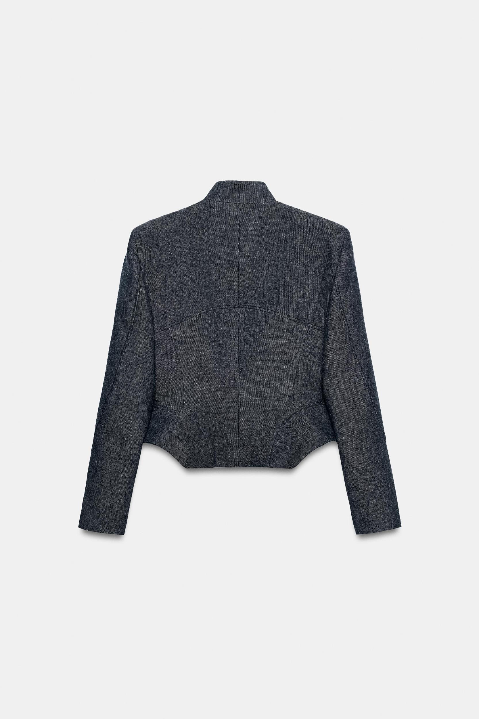 ZW COLLECTION LINEN PEPLUM JACKET Product Image