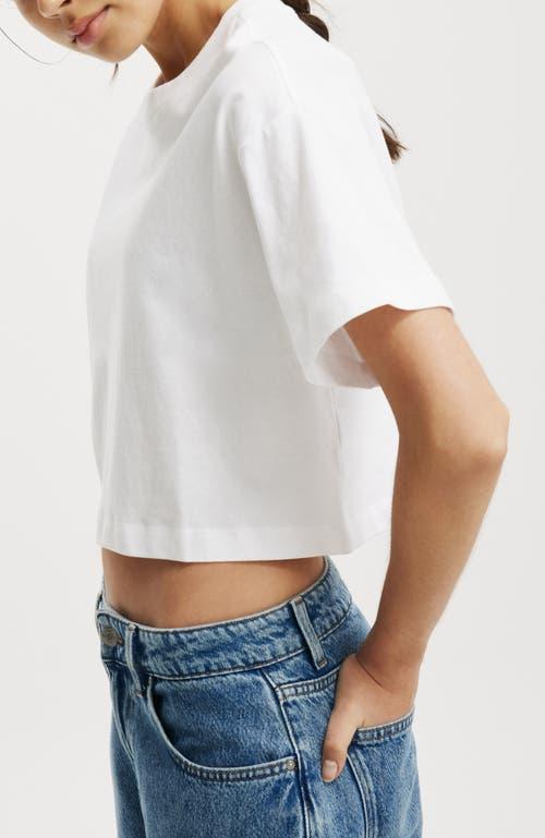 Cotton On Women's Cropped Boxy Tee in White at Nordstrom, Size Large Product Image