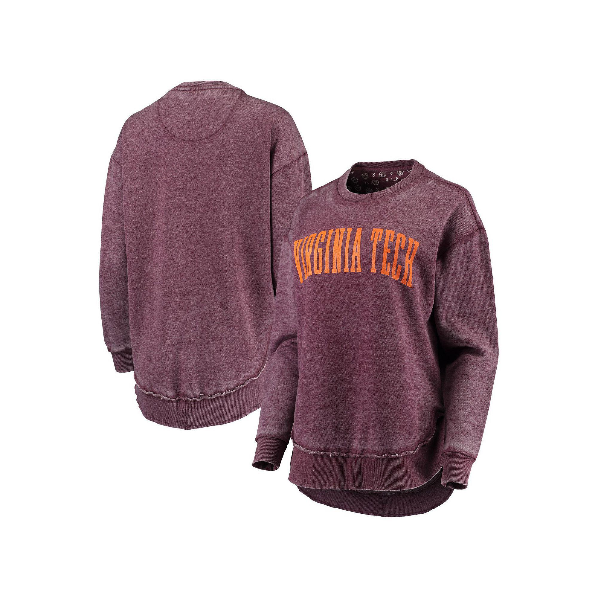 Women's Pressbox Maroon Virginia Tech Hokies Vintage Wash Pullover Sweatshirt, Size: XL, Red Product Image