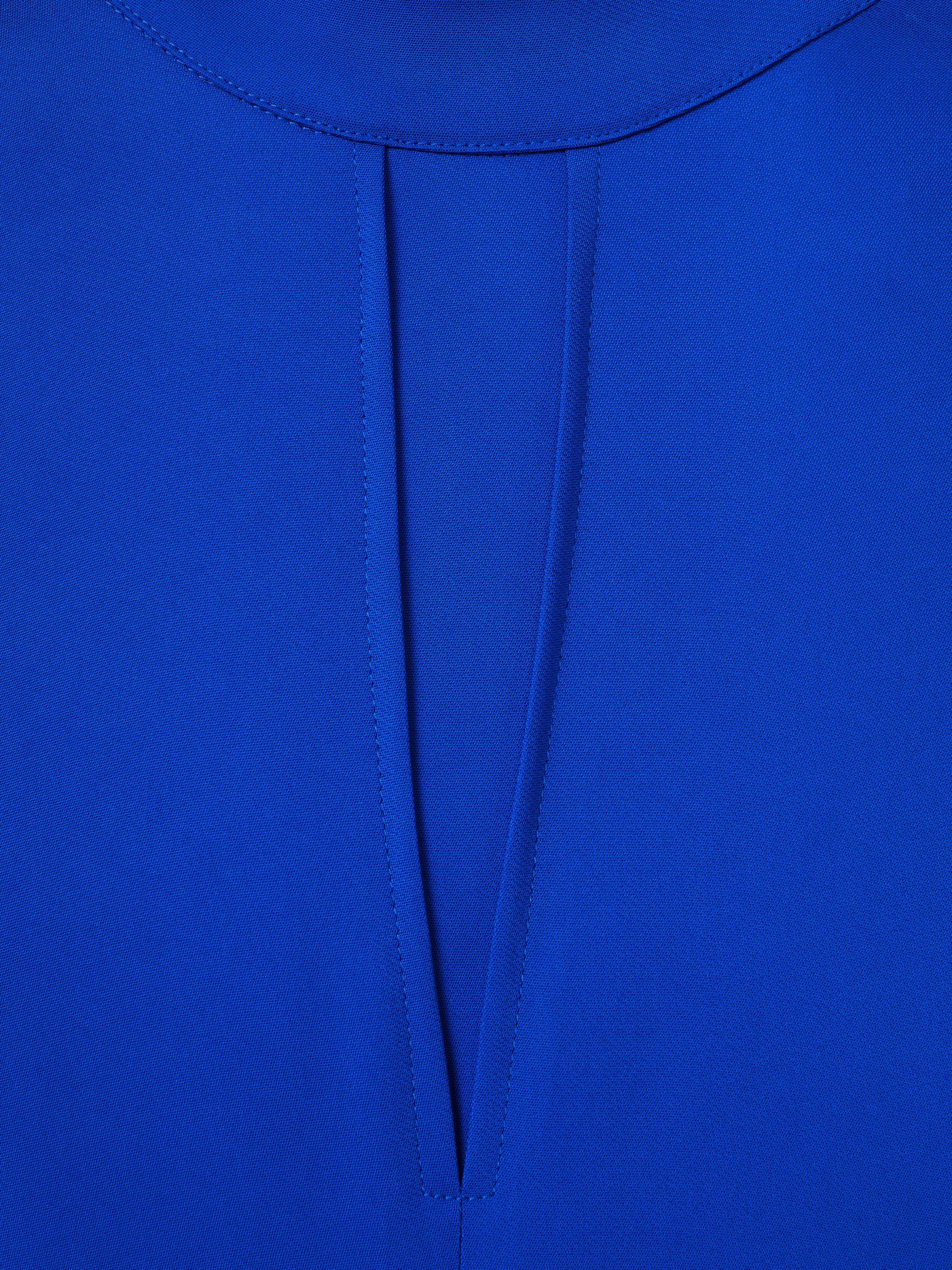 Fitted Asymmetric Midi Dress in Cobalt Blue Product Image