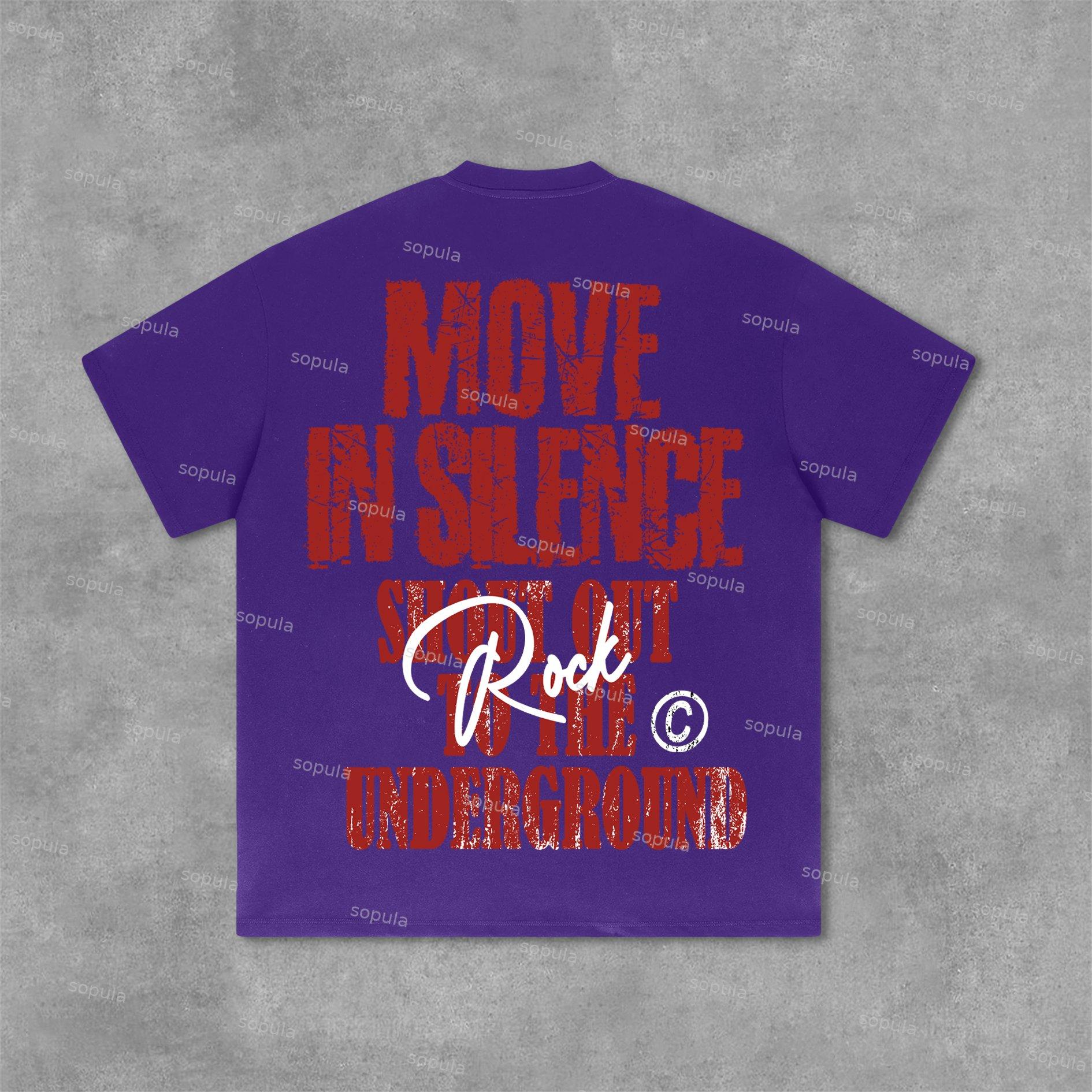 Sopula Move In Silence Graphic Print Cotton T-Shirt Product Image