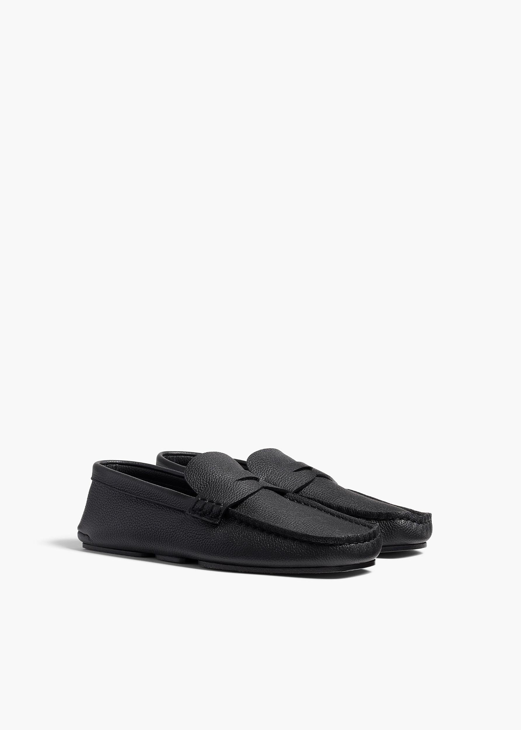 Billy Loafer in Black Pebbled Leather Product Image