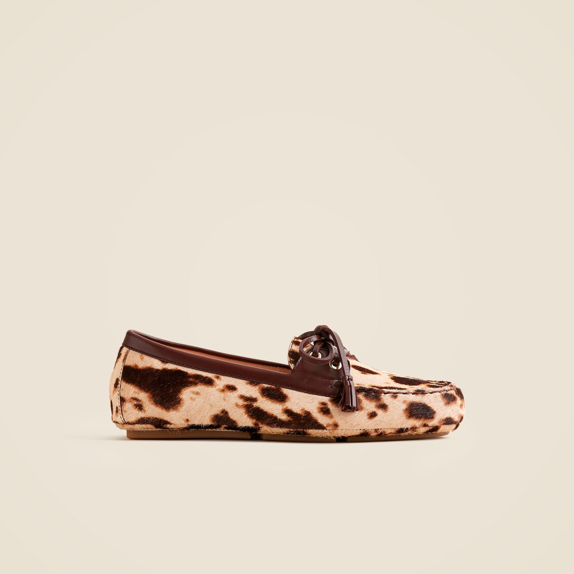 J.Crew driving loafers in printed calf hair Product Image
