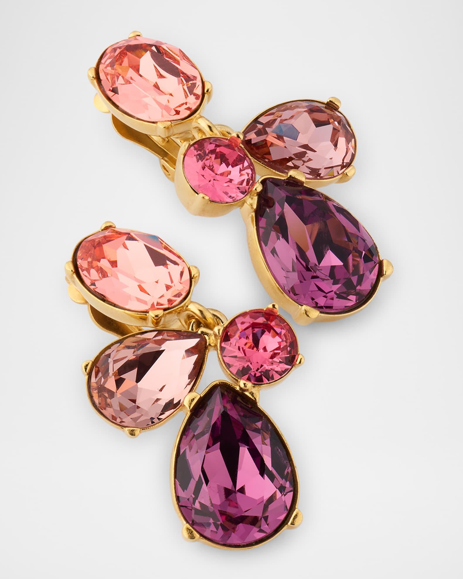 Petal Drop Crystal Earrings Product Image