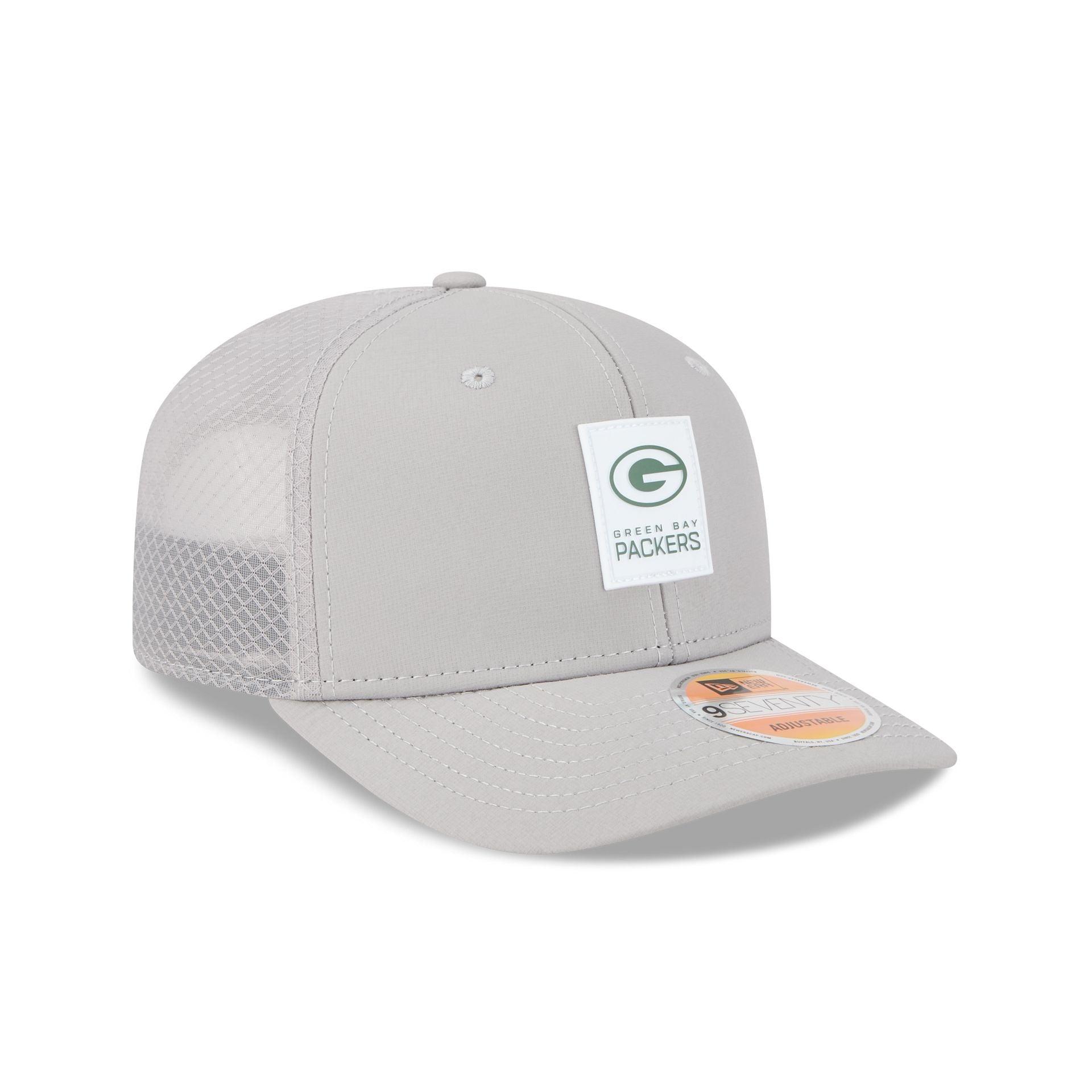 Green Bay Packers 2025 Sideline Hot Weather Gray 9SEVENTY Trucker Hat Male Product Image