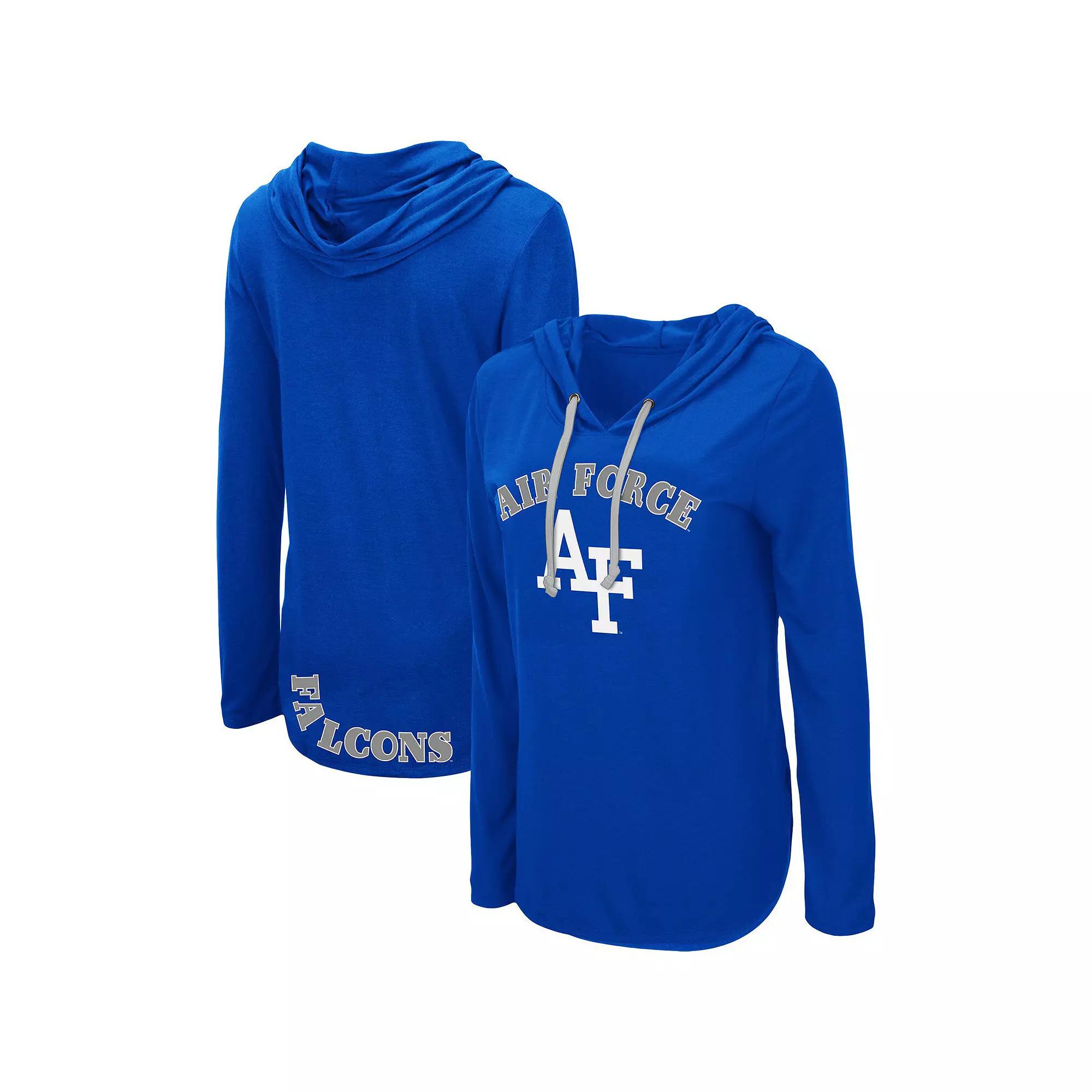 Women's Colosseum Royal Air Force Falcons My Lover Lightweight Hooded Long Sleeve T-Shirt, Size: Small, Afa Blue Product Image