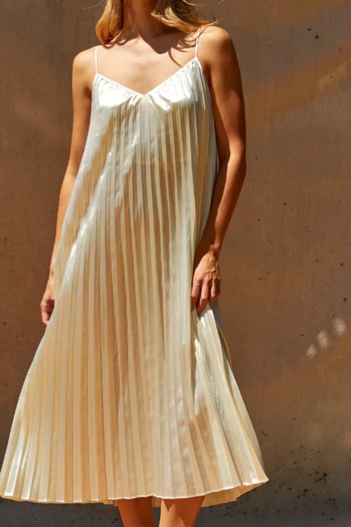 Sharpe Pleated Midi And Knit Top Two Piece Set Product Image