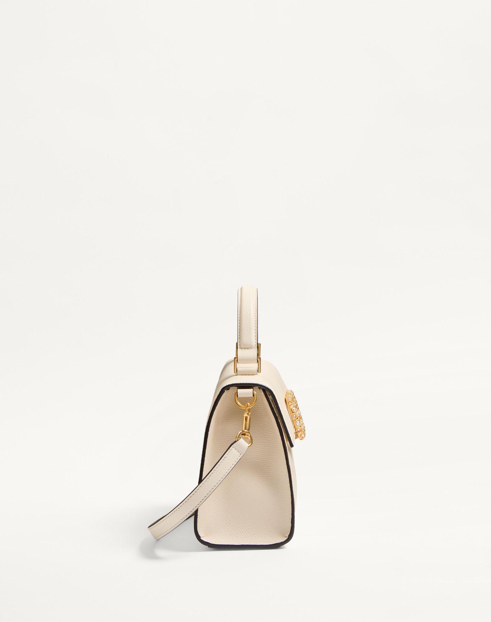 Valentino Garavani Vsling Small Handbag In Grainy Calfskin With Jewel Logo Product Image