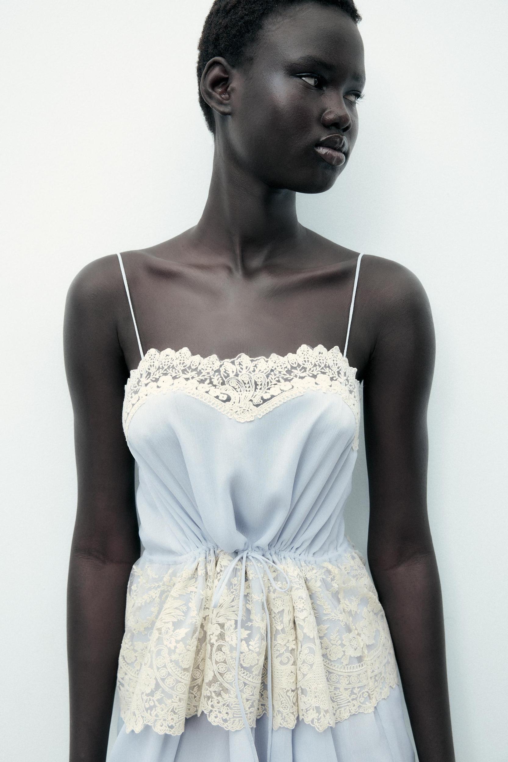 LACE STRAP DRESS Product Image